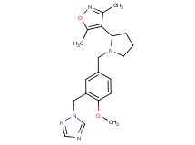 1-(5-{[2-(3,5-dimethylisoxazol-4-yl)pyrrolidin-1-yl]methyl}-2-methoxybenzyl)-1H-1,2,4-triazole