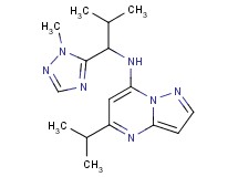 5-isopropyl-N-[2-methyl-1-(1-methyl-1H-1,2,4-triazol-5-yl)propyl]pyrazolo[1,5-a]pyrimidin-7-amine