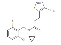 N-(2-chloro-6-fluorobenzyl)-N-cyclopropyl-3-(4-methyl-1,3-thiazol-5-yl)propanamide