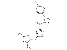 1-[(3-{[2-(4-fluorophenyl)azetidin-1-yl]carbonyl}-1H-pyrazol-5-yl)methyl]-3,5-dimethyl-1H-pyrazole