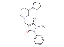 1,5-dimethyl-2-phenyl-4-{[3-(1-pyrrolidinyl)-1-piperidinyl]methyl}-1,2-dihydro-3H-pyrazol-3-one