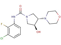 (3S*,4S*)-N-(3-chloro-2-fluorophenyl)-3-hydroxy-4-morpholin-4-ylpyrrolidine-1-carboxamide