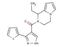 1-ethyl-2-{[3-(2-thienyl)-1H-pyrazol-4-yl]carbonyl}-1,2,3,4-tetrahydropyrrolo[1,2-a]pyrazine