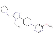 4-{4-[4-ethyl-5-(pyrrolidin-1-ylmethyl)-4H-1,2,4-triazol-3-yl]piperidin-1-yl}-6-methoxypyrimidine