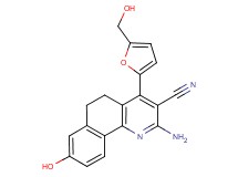 2-amino-8-hydroxy-4-[5-(hydroxymethyl)-2-furyl]-5,6-dihydrobenzo[h]quinoline-3-carbonitrile