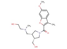2-[({(3R*,4R*)-4-(hydroxymethyl)-1-[(6-methoxy-3-methyl-1-benzofuran-2-yl)carbonyl]pyrrolidin-3-yl}methyl)(methyl)amino]ethanol