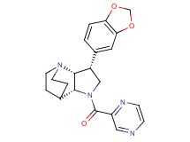 (3R*,3aR*,7aR*)-3-(1,3-benzodioxol-5-yl)-1-(pyrazin-2-ylcarbonyl)octahydro-4,7-ethanopyrrolo[3,2-b]pyridine