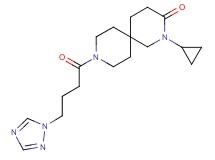 2-cyclopropyl-9-[4-(1H-1,2,4-triazol-1-yl)butanoyl]-2,9-diazaspiro[5.5]undecan-3-one