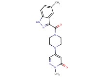2-methyl-5-{4-[(5-methyl-1H-indazol-3-yl)carbonyl]-1-piperazinyl}-3(2H)-pyridazinone