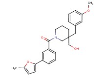 {3-(3-methoxybenzyl)-1-[3-(5-methyl-2-furyl)benzoyl]-3-piperidinyl}methanol