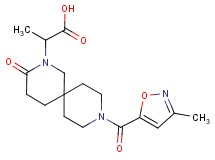 2-{9-[(3-methyl-5-isoxazolyl)carbonyl]-3-oxo-2,9-diazaspiro[5.5]undec-2-yl}propanoic acid