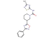 N-(3-methyl-1,2,4-thiadiazol-5-yl)-3-(3-phenyl-1,2,4-oxadiazol-5-yl)piperidine-1-carboxamide