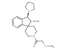 (2R*,3R*)-1'-[(methylthio)acetyl]-3-(1-pyrrolidinyl)-2,3-dihydrospiro[indene-1,4'-piperidin]-2-ol