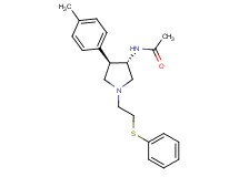 N-{(3S*,4R*)-4-(4-methylphenyl)-1-[2-(phenylthio)ethyl]pyrrolidin-3-yl}acetamide