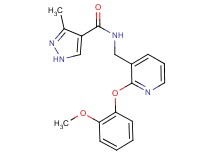 N-{[2-(2-methoxyphenoxy)-3-pyridinyl]methyl}-3-methyl-1H-pyrazole-4-carboxamide
