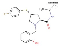 (4R)-4-[(4-fluorophenyl)thio]-1-(2-hydroxybenzyl)-N-isopropyl-L-prolinamide