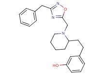 3-(2-{1-[(3-benzyl-1,2,4-oxadiazol-5-yl)methyl]-2-piperidinyl}ethyl)phenol