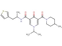 1-isopropyl-5-[(4-methyl-1-piperidinyl)carbonyl]-N-[1-methyl-2-(3-thienyl)ethyl]-4-oxo-1,4-dihydro-3-pyridinecarboxamide