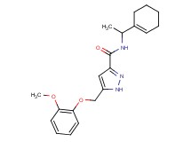 N-(1-cyclohex-1-en-1-ylethyl)-5-[(2-methoxyphenoxy)methyl]-1H-pyrazole-3-carboxamide