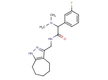 2-(dimethylamino)-2-(3-fluorophenyl)-N-(1,4,5,6,7,8-hexahydrocyclohepta[c]pyrazol-3-ylmethyl)acetamide