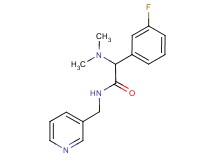2-(dimethylamino)-2-(3-fluorophenyl)-N-(pyridin-3-ylmethyl)acetamide