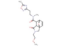 (3aR*,6S*)-2-(2-methoxyethyl)-N-methyl-N-[2-(5-methyl-1,2,4-oxadiazol-3-yl)ethyl]-1-oxo-1,2,3,6,7,7a-hexahydro-3a,6-epoxyisoindole-7-carboxamide
