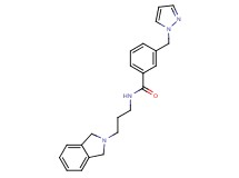N-[3-(1,3-dihydro-2H-isoindol-2-yl)propyl]-3-(1H-pyrazol-1-ylmethyl)benzamide