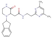 2-[1-(2,3-dihydro-1H-inden-2-yl)-3-oxo-2-piperazinyl]-N-[2-(4,6-dimethyl-2-pyrimidinyl)ethyl]acetamide