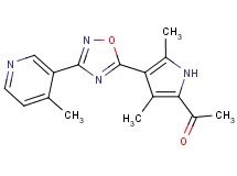1-{3,5-dimethyl-4-[3-(4-methyl-3-pyridinyl)-1,2,4-oxadiazol-5-yl]-1H-pyrrol-2-yl}ethanone