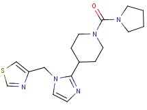 1-(1-pyrrolidinylcarbonyl)-4-[1-(1,3-thiazol-4-ylmethyl)-1H-imidazol-2-yl]piperidine