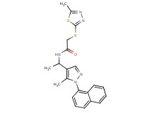 N-{1-[5-methyl-1-(1-naphthyl)-1H-pyrazol-4-yl]ethyl}-2-[(5-methyl-1,3,4-thiadiazol-2-yl)thio]acetamide