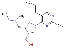 [(3R*,4R*)-4-{[ethyl(methyl)amino]methyl}-1-(2-methyl-5-propylpyrimidin-4-yl)pyrrolidin-3-yl]methanol