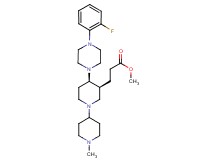 methyl 3-{(3S*,4R*)-4-[4-(2-fluorophenyl)-1-piperazinyl]-1'-methyl-1,4'-bipiperidin-3-yl}propanoate