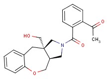 1-(2-{[(3aS*,10aS*)-10a-(hydroxymethyl)-3a,4,10,10a-tetrahydro-1H-[1]benzoxepino[3,4-c]pyrrol-2(3H)-yl]carbonyl}phenyl)ethanone