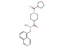 1-(cyclopentylcarbonyl)-N-(5-isoquinolinylmethyl)-N-methyl-4-piperidinecarboxamide