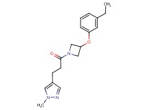 4-{3-[3-(3-ethylphenoxy)-1-azetidinyl]-3-oxopropyl}-1-methyl-1H-pyrazole
