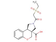 (3aR*,9bR*)-2-[(ethylsulfonyl)acetyl]-1,2,3,9b-tetrahydrochromeno[3,4-c]pyrrole-3a(4H)-carboxylic acid