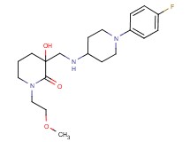 3-({[1-(4-fluorophenyl)-4-piperidinyl]amino}methyl)-3-hydroxy-1-(2-methoxyethyl)-2-piperidinone