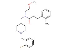 N-{[1-(2-fluorobenzyl)-4-piperidinyl]methyl}-N-(2-methoxyethyl)-3-(2-methylphenyl)propanamide