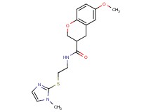 6-methoxy-N-{2-[(1-methyl-1H-imidazol-2-yl)thio]ethyl}-3-chromanecarboxamide
