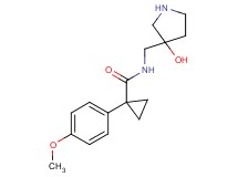 N-[(3-hydroxy-3-pyrrolidinyl)methyl]-1-(4-methoxyphenyl)cyclopropanecarboxamide
