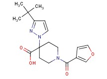 4-(3-tert-butyl-1H-pyrazol-1-yl)-1-(3-furoyl)piperidine-4-carboxylic acid