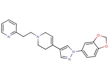 2-{2-[4-[1-(1,3-benzodioxol-5-yl)-1H-pyrazol-4-yl]-3,6-dihydropyridin-1(2H)-yl]ethyl}pyridine