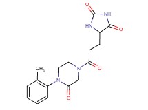 5-{3-[4-(2-methylphenyl)-3-oxo-1-piperazinyl]-3-oxopropyl}-2,4-imidazolidinedione