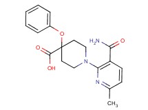 1-[3-(aminocarbonyl)-6-methylpyridin-2-yl]-4-phenoxypiperidine-4-carboxylic acid