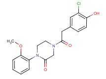 4-[(3-chloro-4-hydroxyphenyl)acetyl]-1-(2-methoxyphenyl)-2-piperazinone