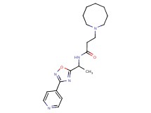 3-azocan-1-yl-N-[1-(3-pyridin-4-yl-1,2,4-oxadiazol-5-yl)ethyl]propanamide