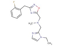 1-(1-ethyl-1H-imidazol-2-yl)-N-{[3-(2-fluorobenzyl)-1,2,4-oxadiazol-5-yl]methyl}-N-methylmethanamine