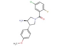(3R*,4S*)-1-(5-chloro-2-fluorobenzoyl)-4-(4-methoxyphenyl)pyrrolidin-3-amine