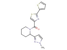 2-(1-methyl-1H-pyrazol-3-yl)-1-{[2-(2-thienyl)-1,3-thiazol-4-yl]carbonyl}piperidine